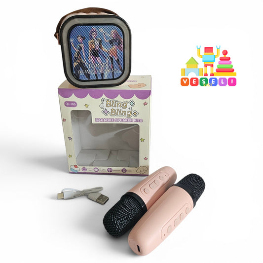 Karaoke Bluetooth zvučnik sa 2 bežična mikrofona – Rumi, Mira i Zoi