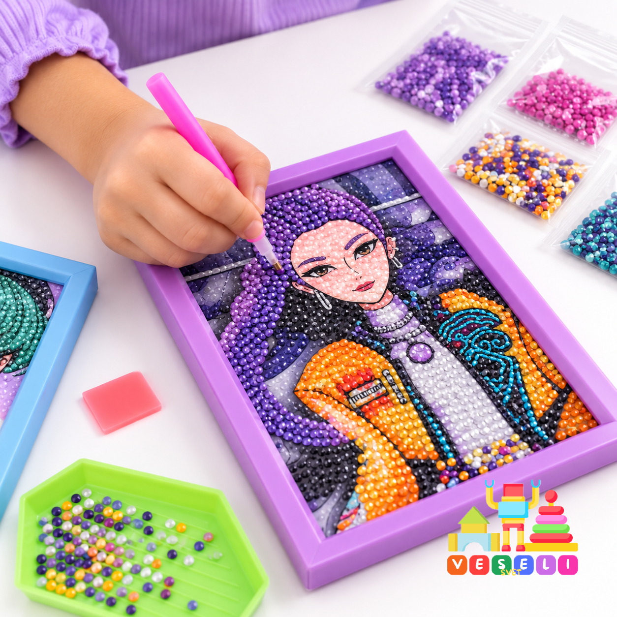 Set od 4 dijamantske bojanke sa K-pop junacima