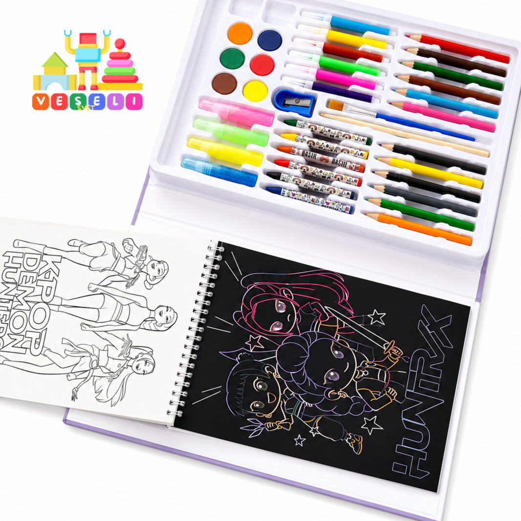 Set za bojenje i kreativno crtanje – Rumi, Mira i Zoi ✏️💫
